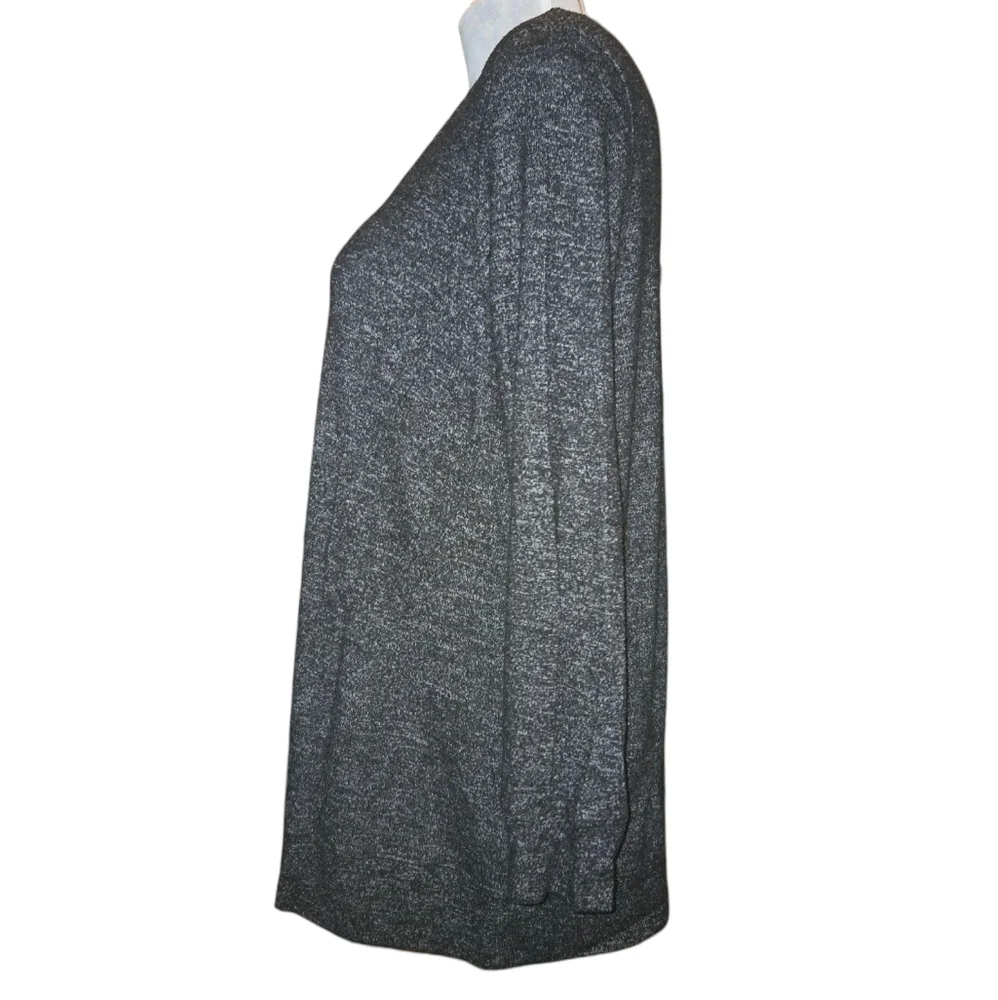 Soft Surroundings Cozy Cabin 2AD02 Dark Gray Long Sleeve Pullover Tunic Size L - Picture 2 of 9